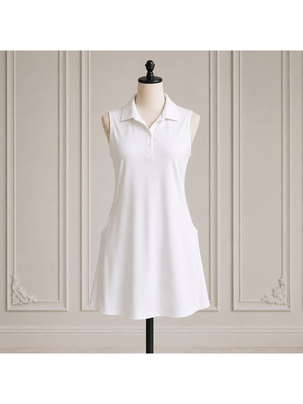 Ideology White Tennis Dress Polo Athletic Pickleball Pockets XL